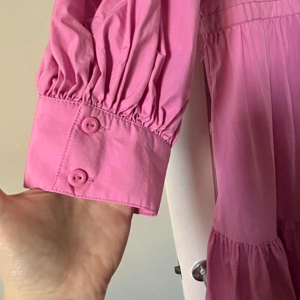 Christopher John Rogers Target Two-Tone Pink Button-Front Dress 16 - Picture 6 of 6